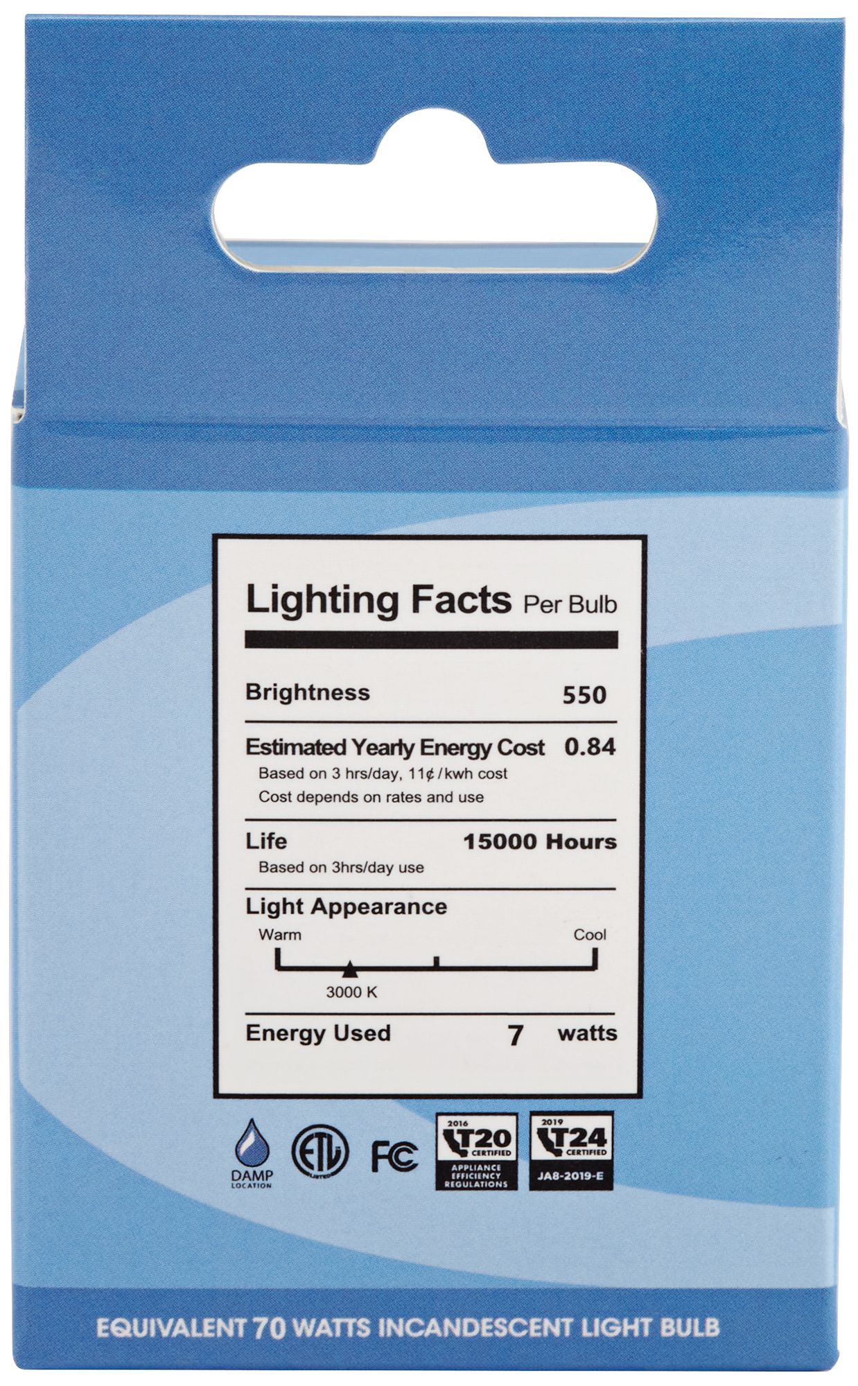 Image 3 70W Equivalent Tesler Silver 7W LED Non-Dimmable 25-degree GU10 Bulb more views