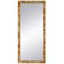 71.1"H x 31.5" W Brown Burl Wood Rectangle Floor Mirror