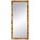 71.1"H x 31.5" W Brown Burl Wood Rectangle Floor Mirror