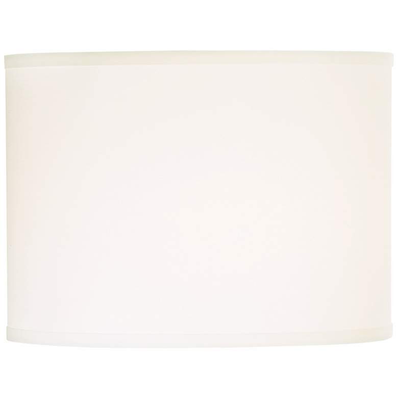Image 1 71170 - White Sandstone Line Fabric Oval Ellipse Lamp Shade