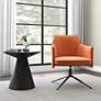 1_Wesley 23 1/2"W Ash Veneered Matte Black Round Side Table in scene