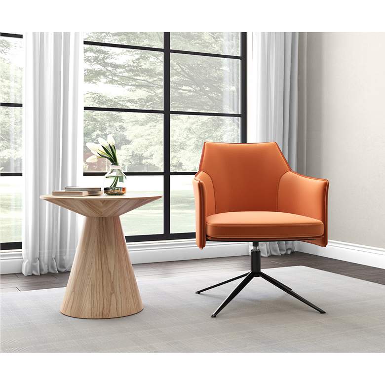 Image 1 Wesley 23 1/2" Wide Oak Veneered Wood Round Side Table in scene