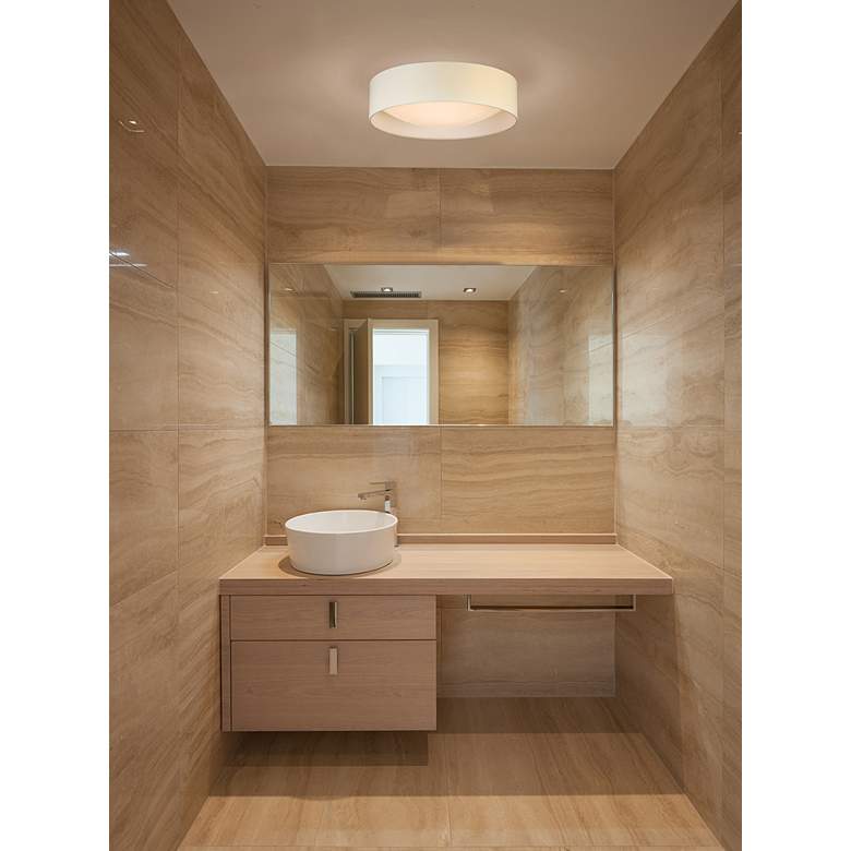 Image 1 Eglo Orme 16" Wide White LED Ceiling Light in scene
