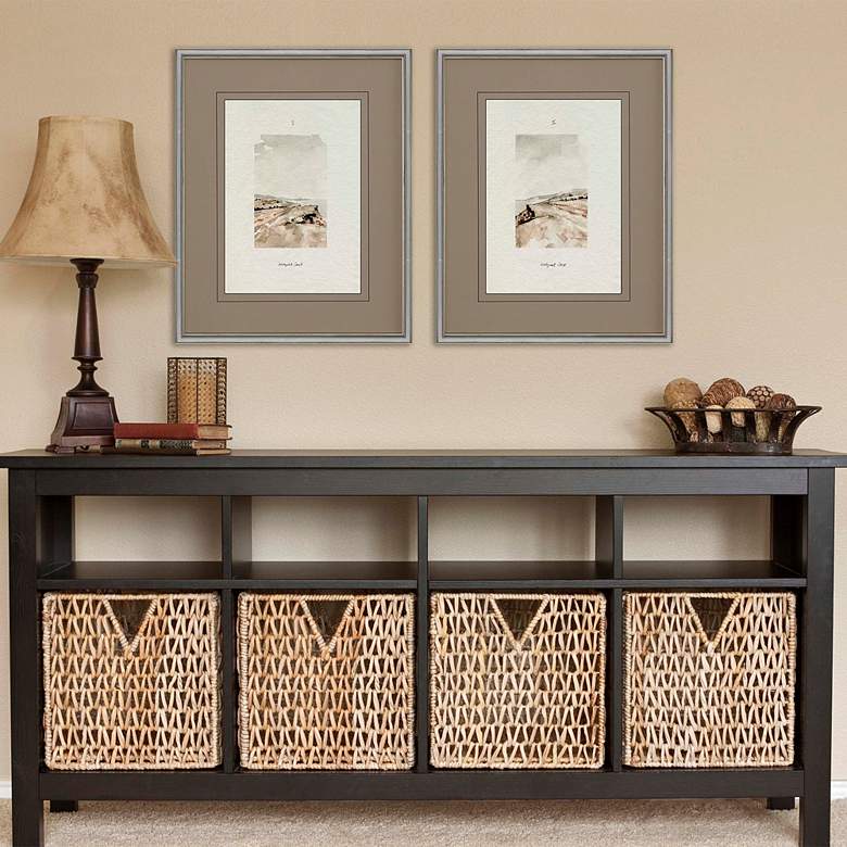 Image 1 Westport Coast 27" High 2-Piece Giclee Framed Wall Art Set in scene