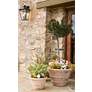 1_Z-Lite Talbot 17 1/2" High Black 3-Light Outdoor Wall Light in scene