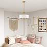 1_Brookdale 16" Wide Soft Gold 3-Light Chandelier in scene