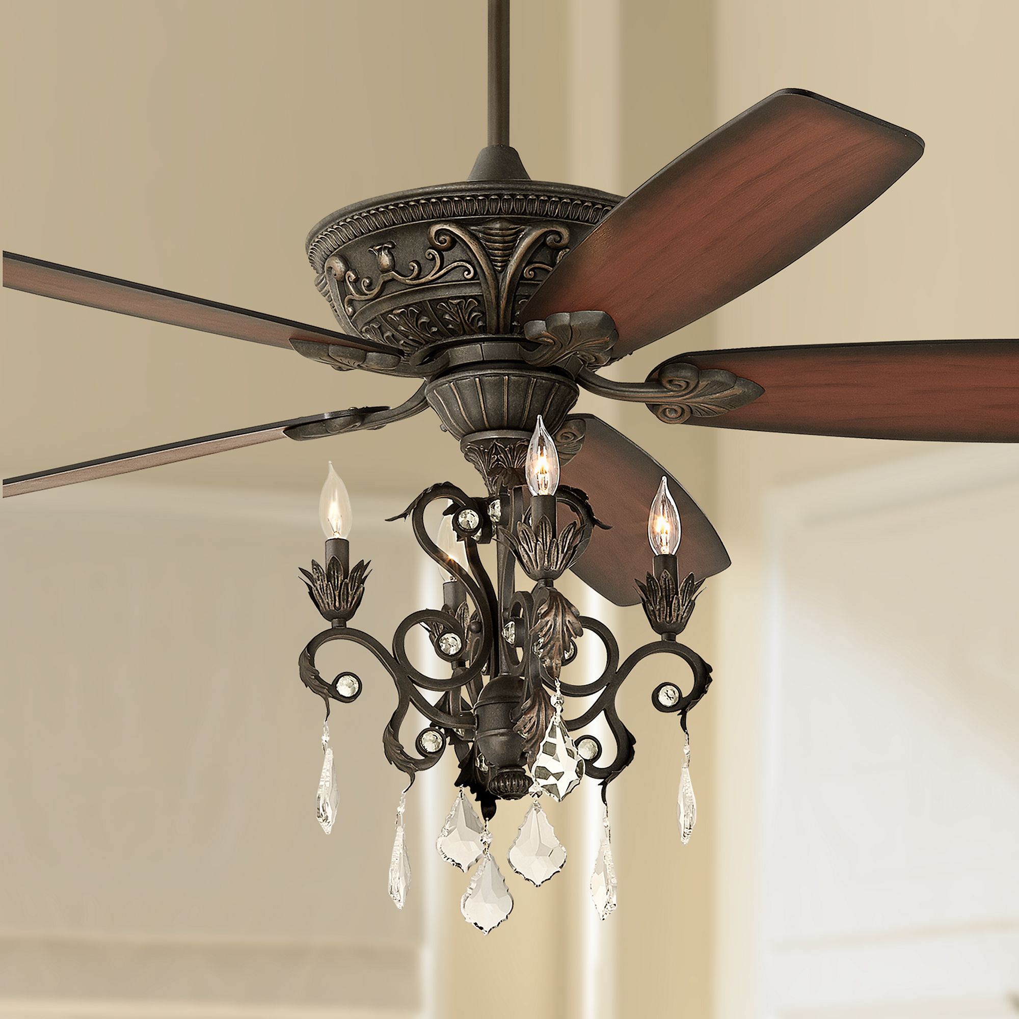 Glam Luxe, Ceiling Fan With Light Kit, Pull Chain 3 Speed, Ceiling