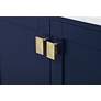 7_72 in. Blue Double Sink Bathroom Vanity w/ White Calacatta Quartz Top more views