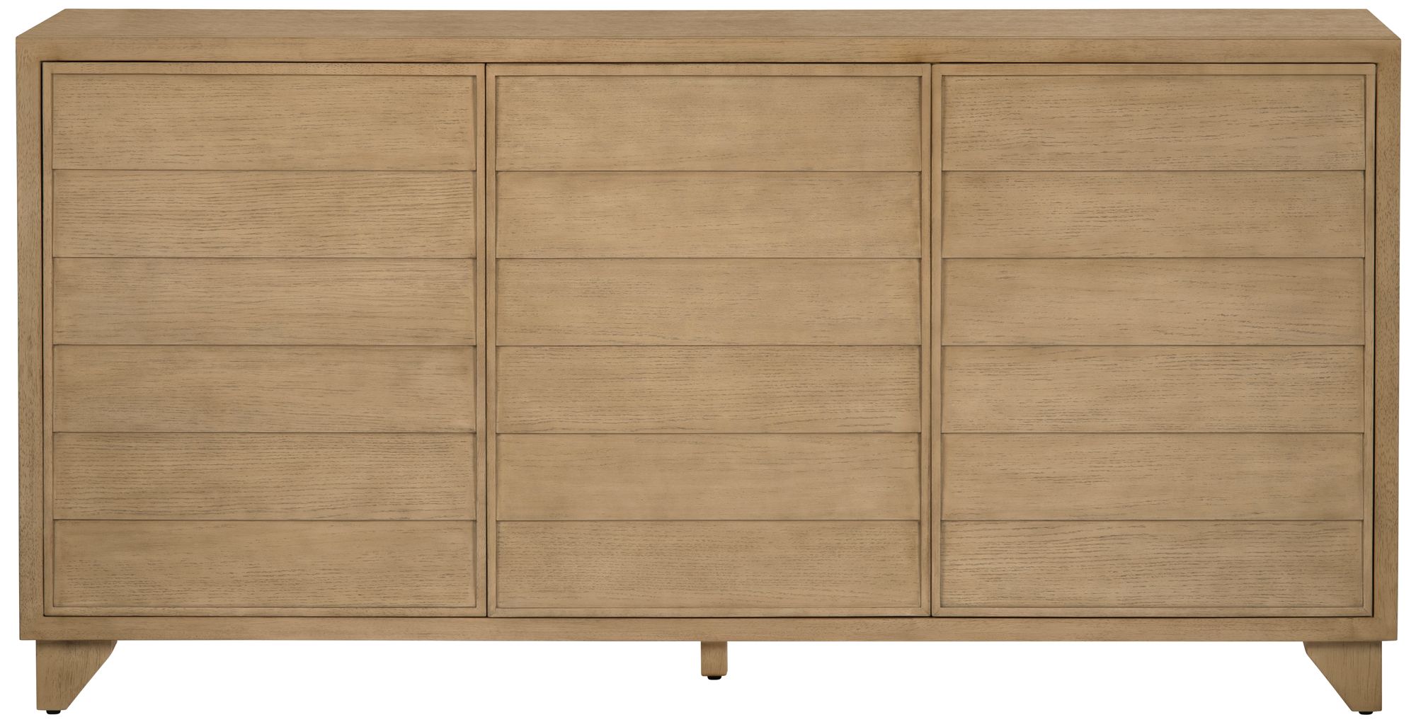 Image 2 72 in. Tan Solid Wood 3 Door Media Credenza_Sideboard more views