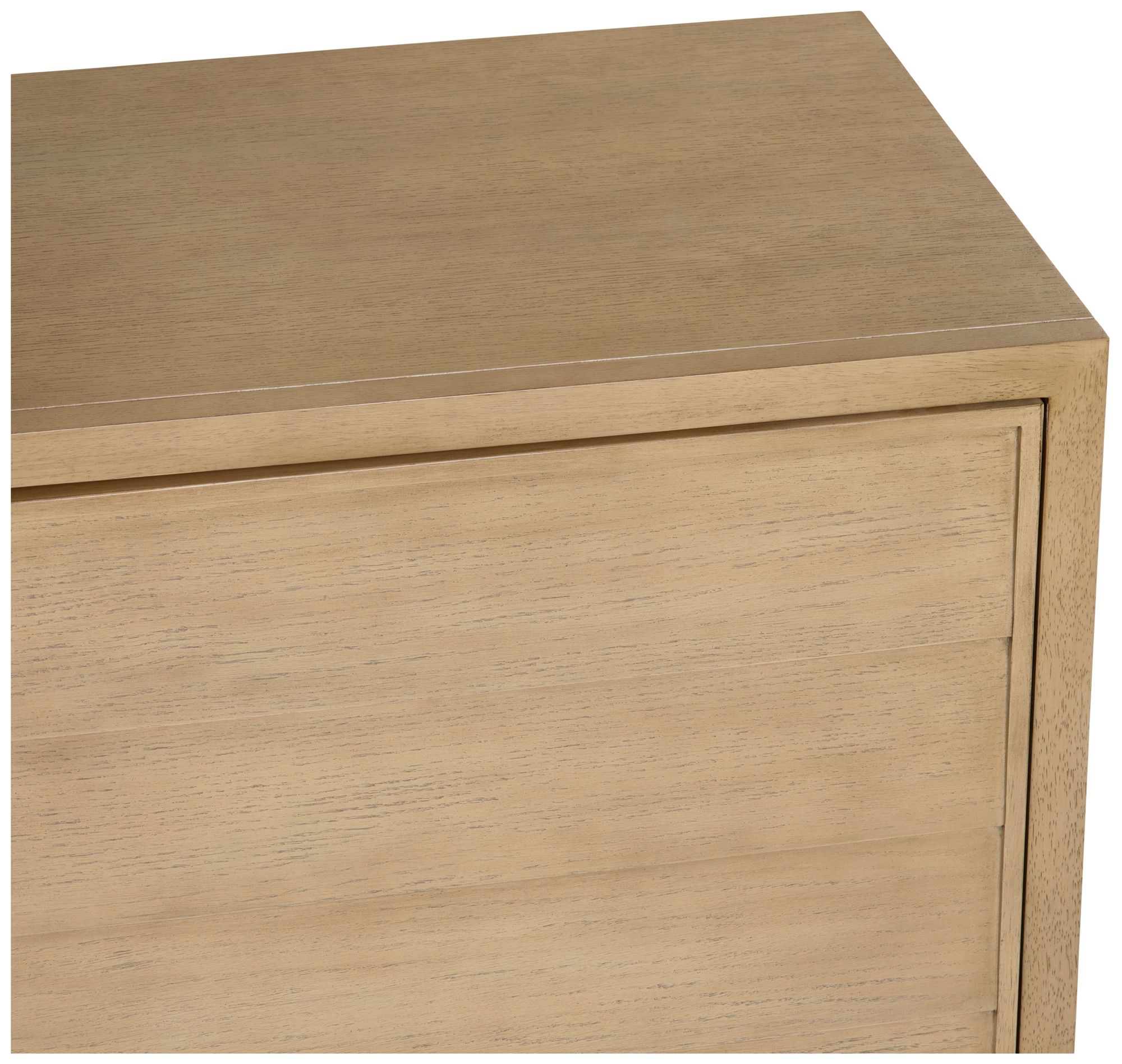 Image 4 72 in. Tan Solid Wood 3 Door Media Credenza_Sideboard more views