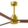3_72" Alessandra Brushed Brass and Walnut Ceiling Fan more views