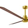 4_72" Alessandra Brushed Brass and Walnut Ceiling Fan more views
