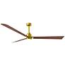 72" Alessandra Brushed Brass and Walnut LED Ceiling Fan