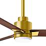 72" Alessandra Brushed Brass and Walnut LED Ceiling Fan