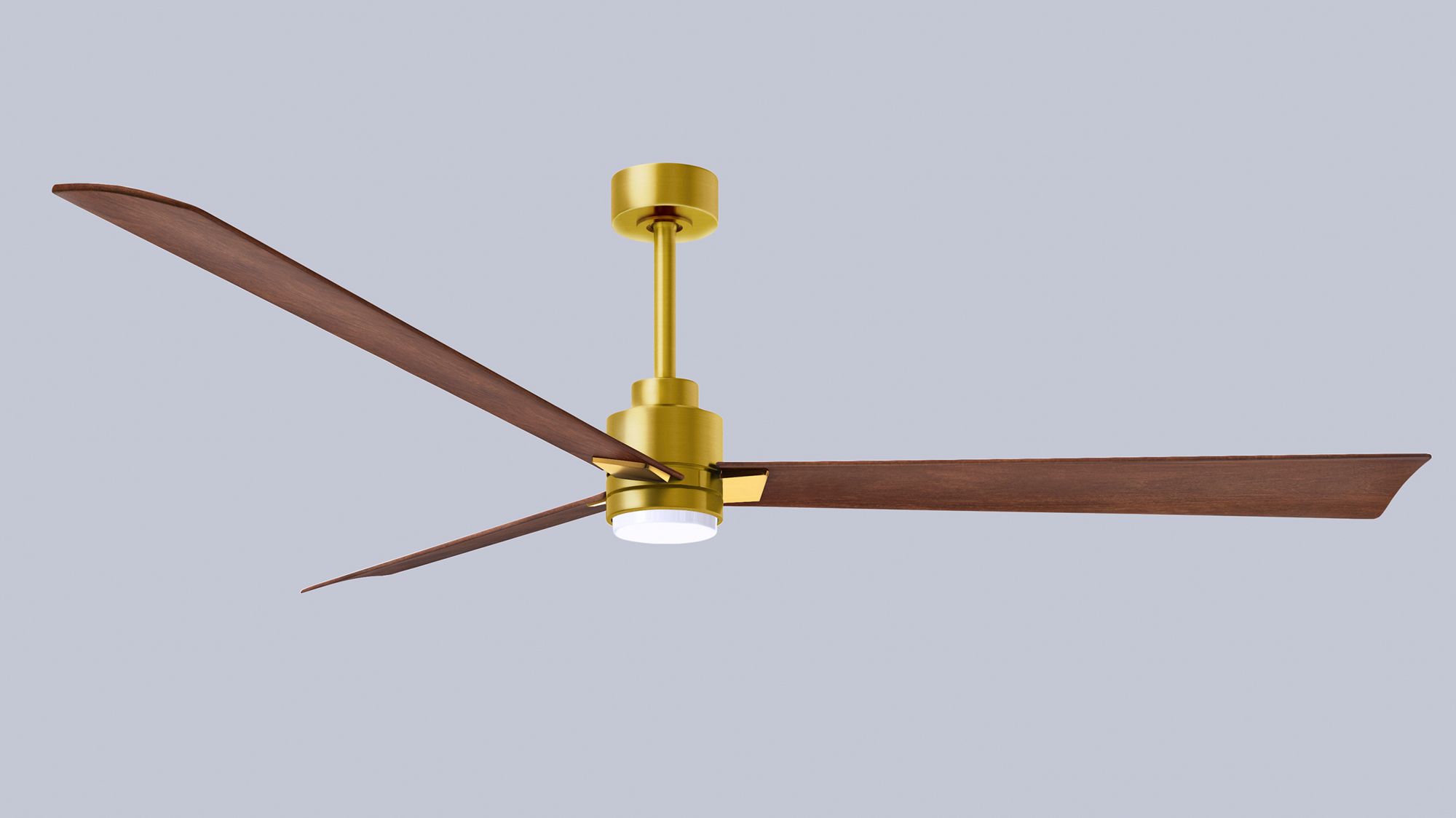 72" Alessandra Brushed Brass and Walnut LED Ceiling Fan