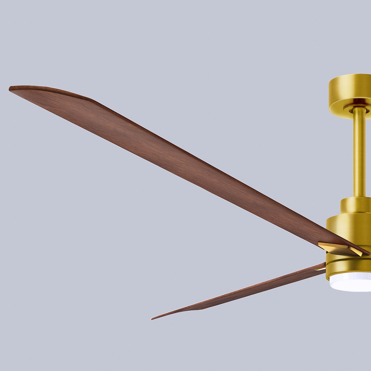 72" Alessandra Brushed Brass and Walnut LED Ceiling Fan