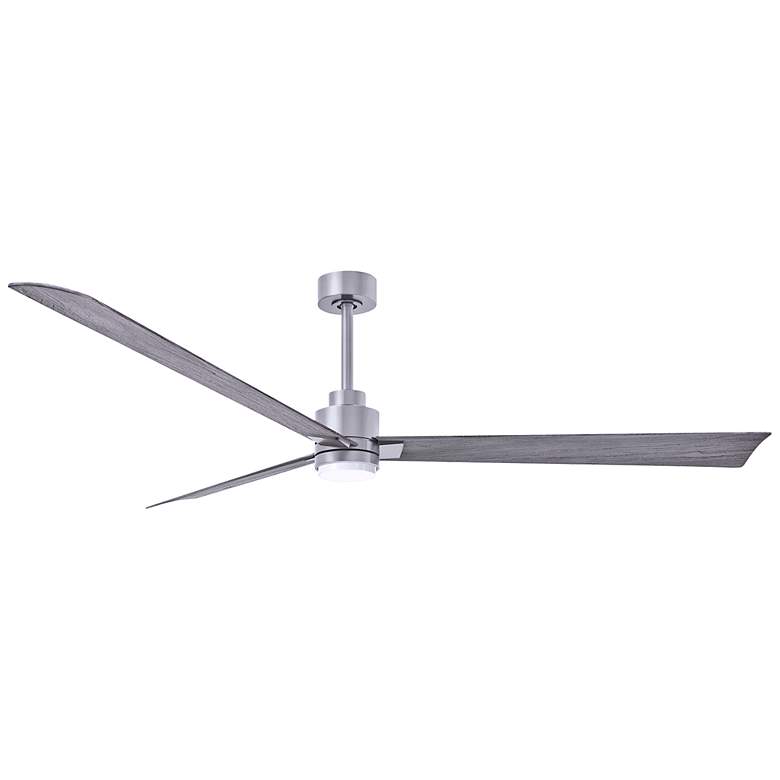 Image 1 72" Alessandra Brushed Nickel and Barnwood LED Ceiling Fan