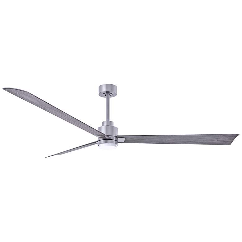 Image 1 72 inch Alessandra Brushed Nickel and Barnwood LED Ceiling Fan