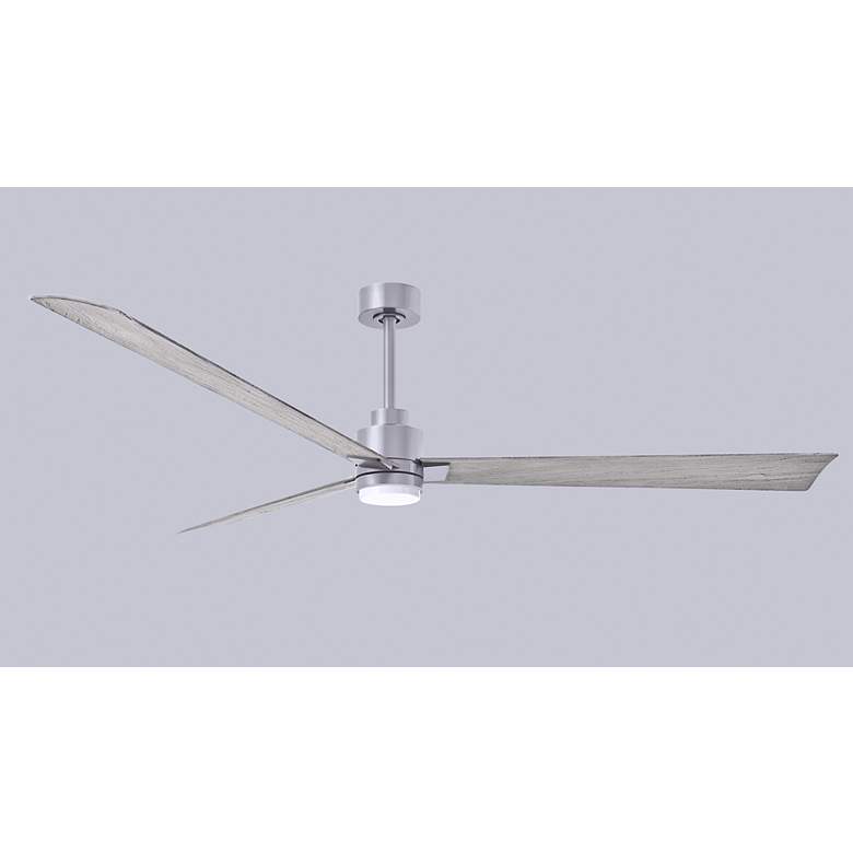 Image 4 72" Alessandra Brushed Nickel and Barnwood LED Ceiling Fan more views