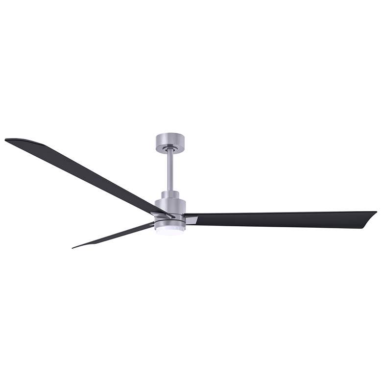 Image 1 72 inch Alessandra Brushed Nickel and Black LED Ceiling Fan