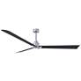 72" Alessandra Brushed Nickel and Black LED Ceiling Fan