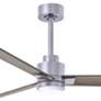 3_72" Alessandra Brushed Nickel and Gray Ash LED Ceiling Fan more views
