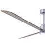 4_72" Alessandra Brushed Nickel and Gray Ash LED Ceiling Fan more views