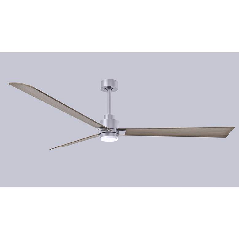Image 6 72" Alessandra Brushed Nickel and Gray Ash LED Ceiling Fan more views