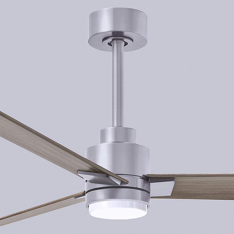 Image 7 72" Alessandra Brushed Nickel and Gray Ash LED Ceiling Fan more views