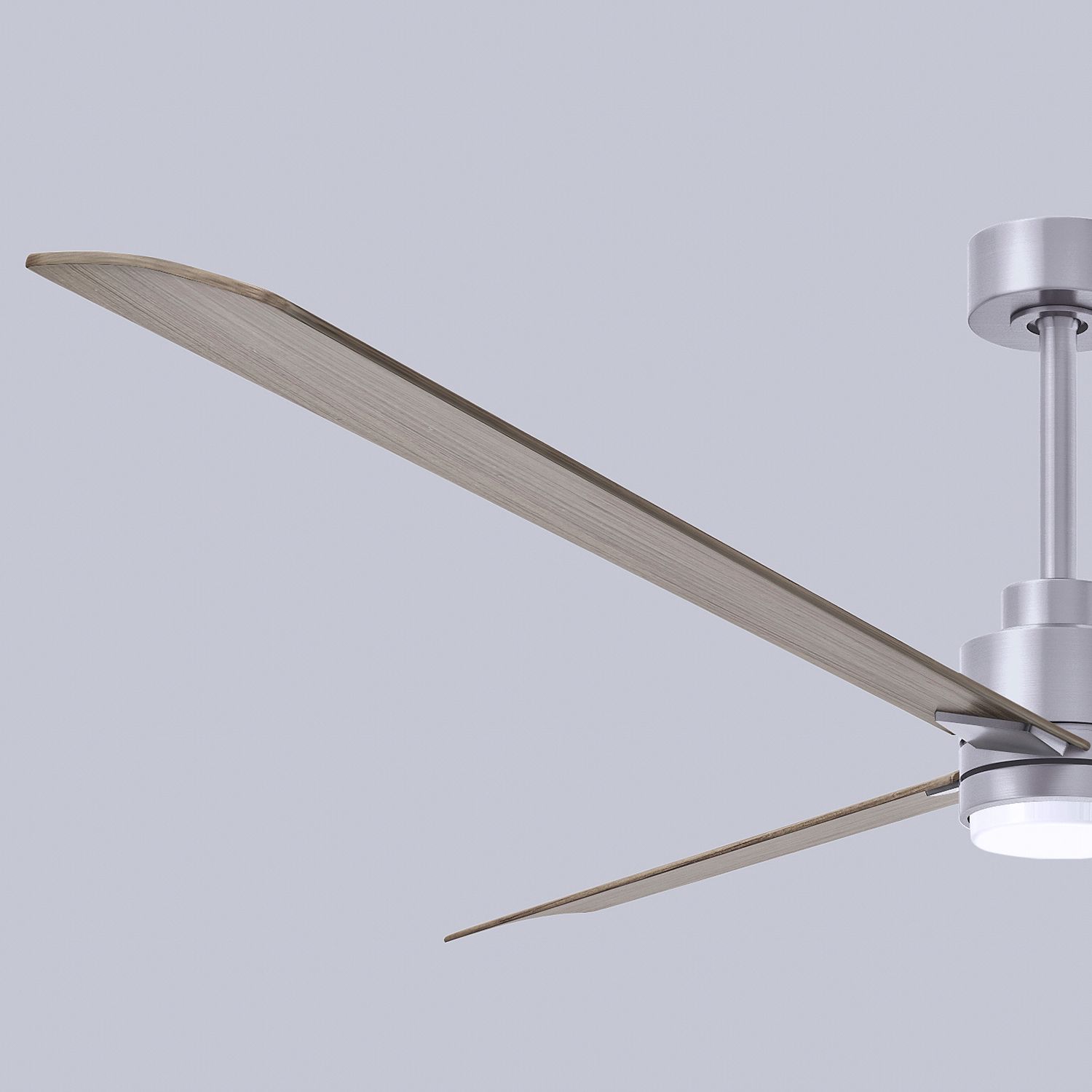 72" Alessandra Brushed Nickel and Gray Ash LED Ceiling Fan