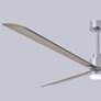72" Alessandra Brushed Nickel and Gray Ash LED Ceiling Fan