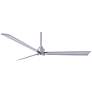 72" Alessandra Brushed Nickel and Nickel LED Ceiling Fan