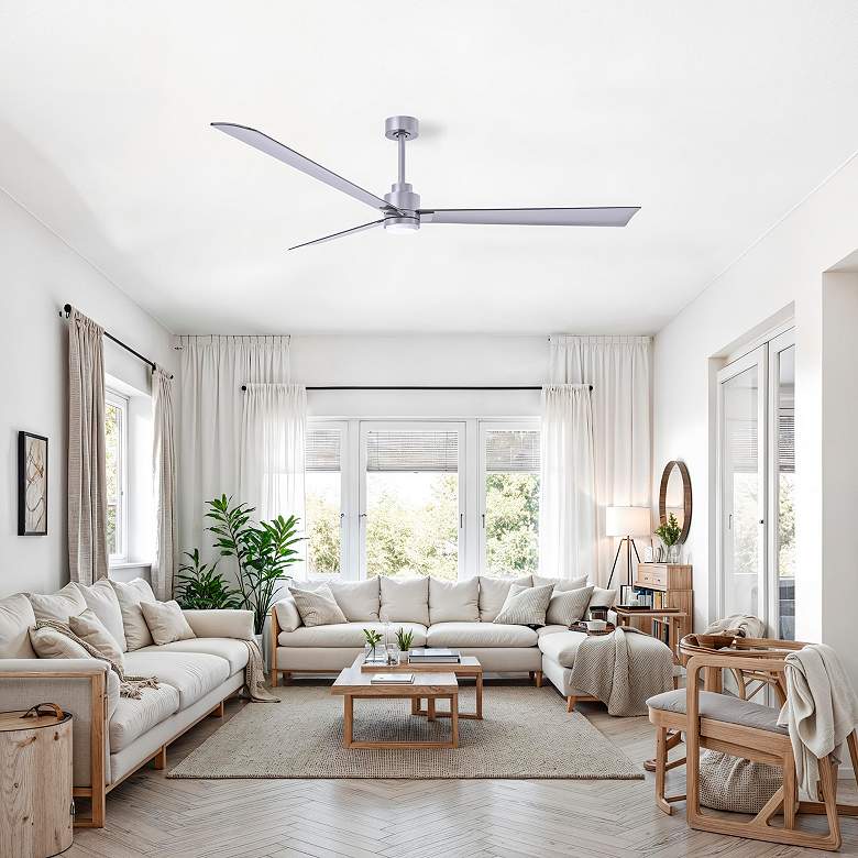 Image 5 72" Alessandra Brushed Nickel and Nickel LED Ceiling Fan more views
