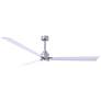 72" Alessandra Brushed Nickel and White LED Ceiling Fan