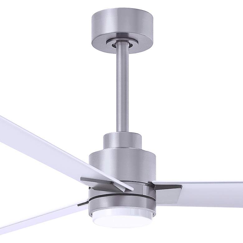 Image 3 72" Alessandra Brushed Nickel and White LED Ceiling Fan more views