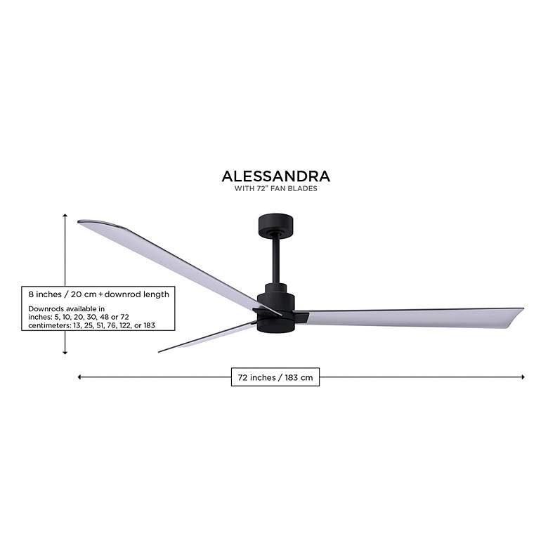 Image 5 72" Alessandra Brushed Nickel and White LED Ceiling Fan more views