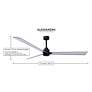 5_72" Alessandra Brushed Nickel and White LED Ceiling Fan more views