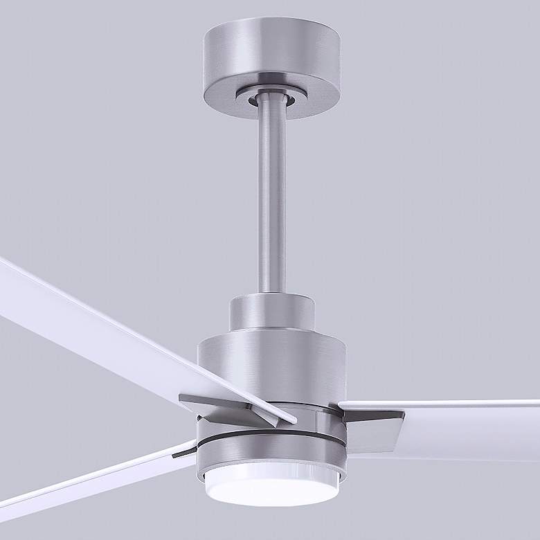 Image 7 72" Alessandra Brushed Nickel and White LED Ceiling Fan more views