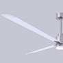 72" Alessandra Brushed Nickel and White LED Ceiling Fan