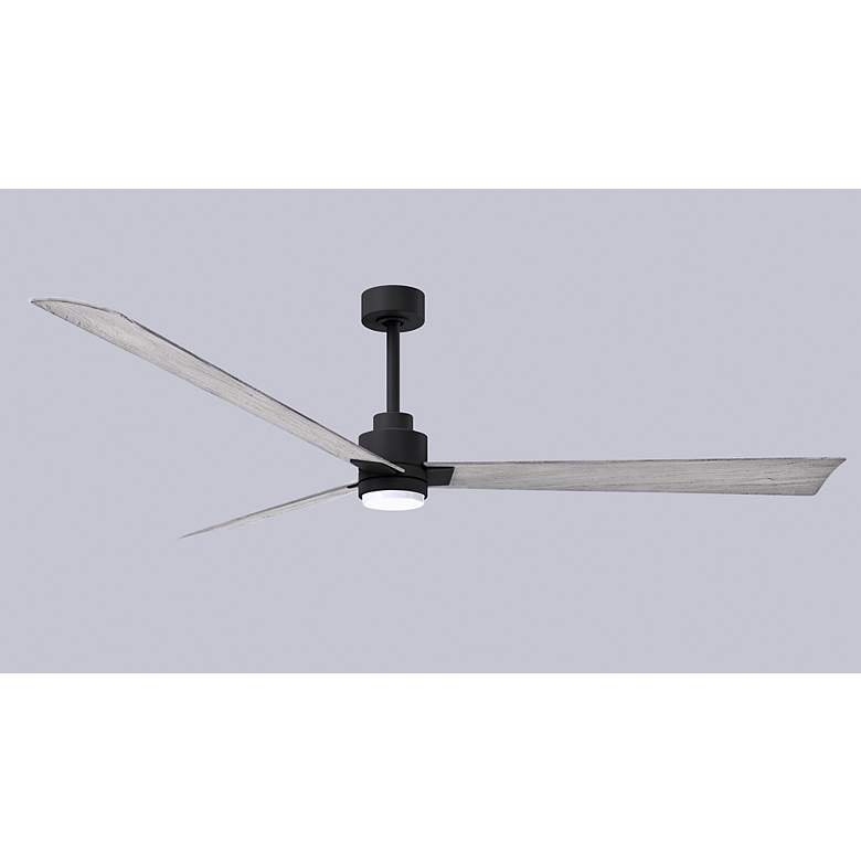 Image 6 72" Alessandra Matte Black and Barnwood LED Ceiling Fan more views