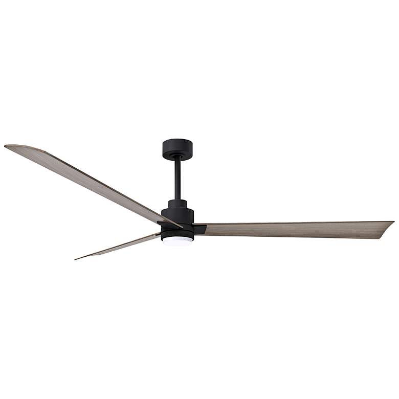 Image 1 72" Alessandra Matte Black and Gray Ash LED Ceiling Fan