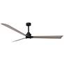 72" Alessandra Matte Black and Gray Ash LED Ceiling Fan