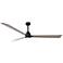 72" Alessandra Matte Black and Gray Ash LED Ceiling Fan