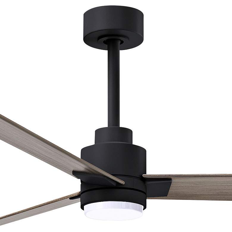 Image 2 72" Alessandra Matte Black and Gray Ash LED Ceiling Fan more views