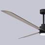 5_72" Alessandra Matte Black and Gray Ash LED Ceiling Fan more views
