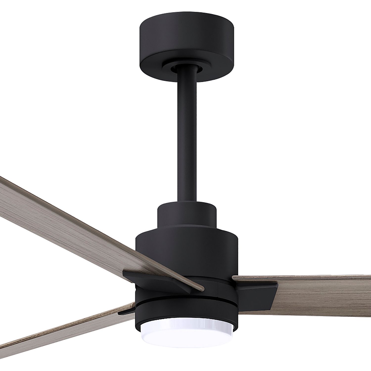 72" Alessandra Matte Black and Gray Ash LED Ceiling Fan