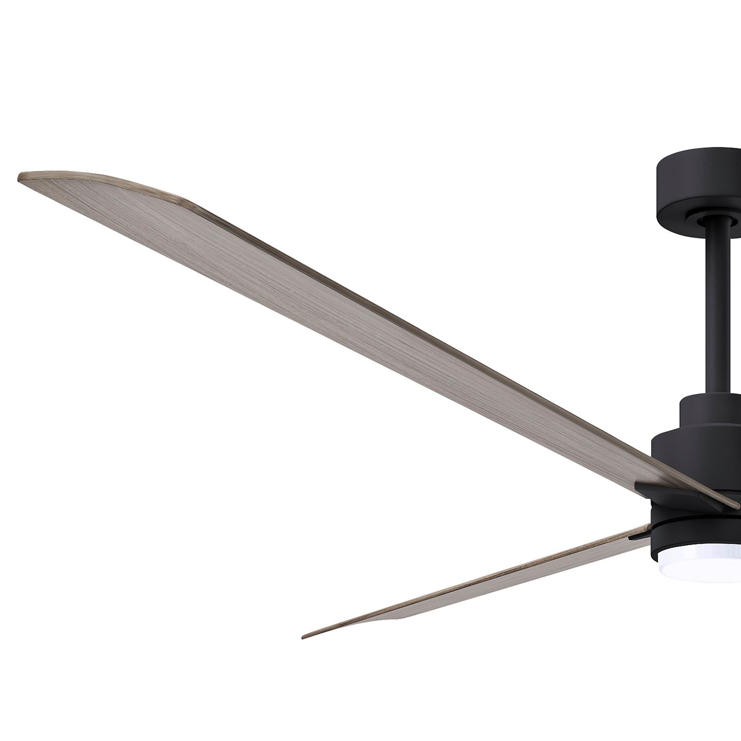 72" Alessandra Matte Black and Gray Ash LED Ceiling Fan