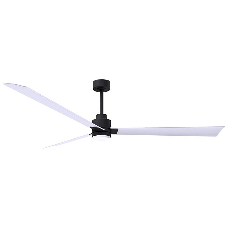 Image 1 72" Alessandra Matte Black and Matte White LED Ceiling Fan