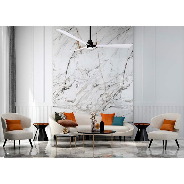 Image 5 72" Alessandra Matte Black and Matte White LED Ceiling Fan more views