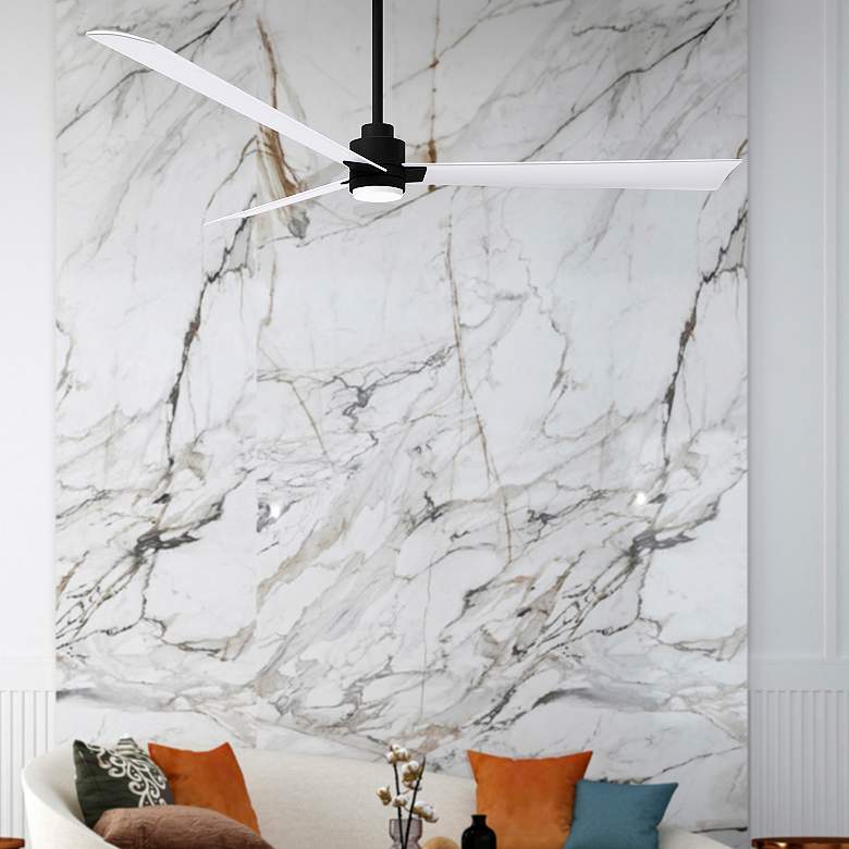 Image 6 72" Alessandra Matte Black and Matte White LED Ceiling Fan more views